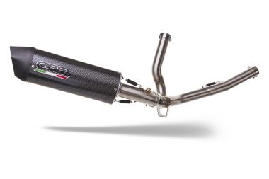 Exhaust compatible with Suzuki V-Strom 650 2021-2025, Furore Evo4 Poppy, Mid-full system exhaust legal for UK and non-EU markets including removable db killer 