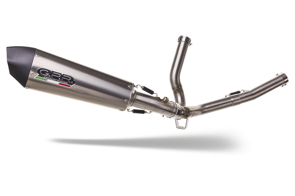 Exhaust compatible with Suzuki Sv 650 - S 1999-2002, Gpe Ann. titanium, Homologated legal mid-full system exhaust including removable db killer 