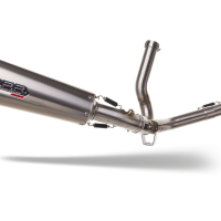 Exhaust compatible with Suzuki V-Strom 650 2021-2025, GP Evo4 Titanium, Homologated legal Mid-full system exhaust, including removable db killer and catalyst 