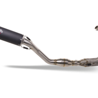 Exhaust compatible with Yamaha XSR900 2022-2024, M3 Black Titanium, Homologated legal full system exhaust, including removable db killer and catalyst 