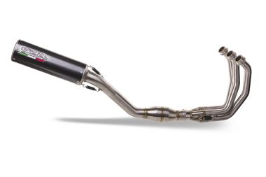 Exhaust compatible with Yamaha Tracer 9 2021-2024, M3 Poppy , Homologated legal full system exhaust, including removable db killer and catalyst 