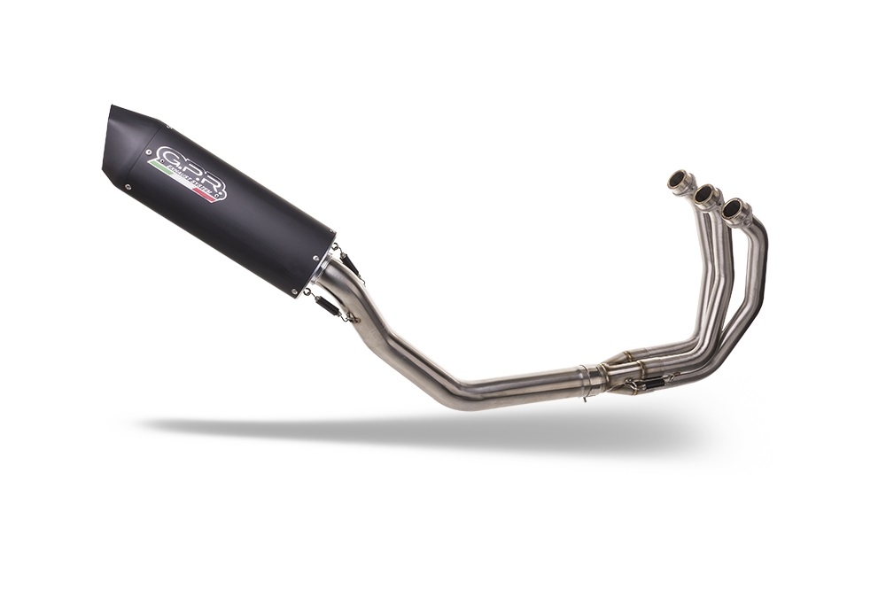 Exhaust compatible with Yamaha Tracer 900 GT 2018-2020, Furore Evo4 Nero, full system exhaust legal for UK and non-EU countries including removable db killer 