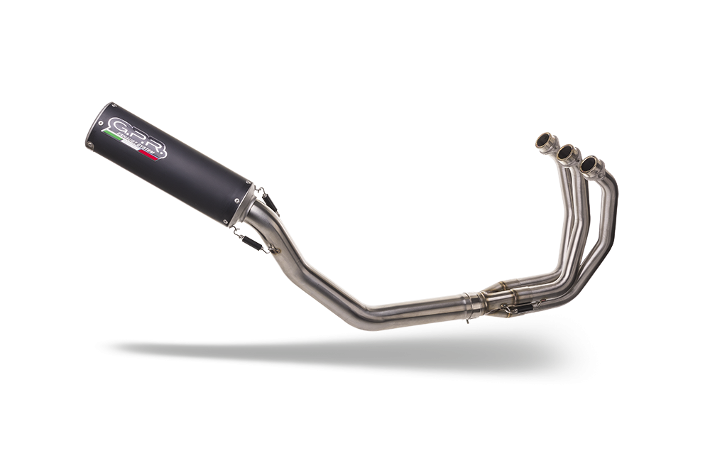 Exhaust compatible with Triumph Daytona 660 2023-2025, M3 Black Titanium, full system exhaust legal for UK and non-EU countries including removable db killer 