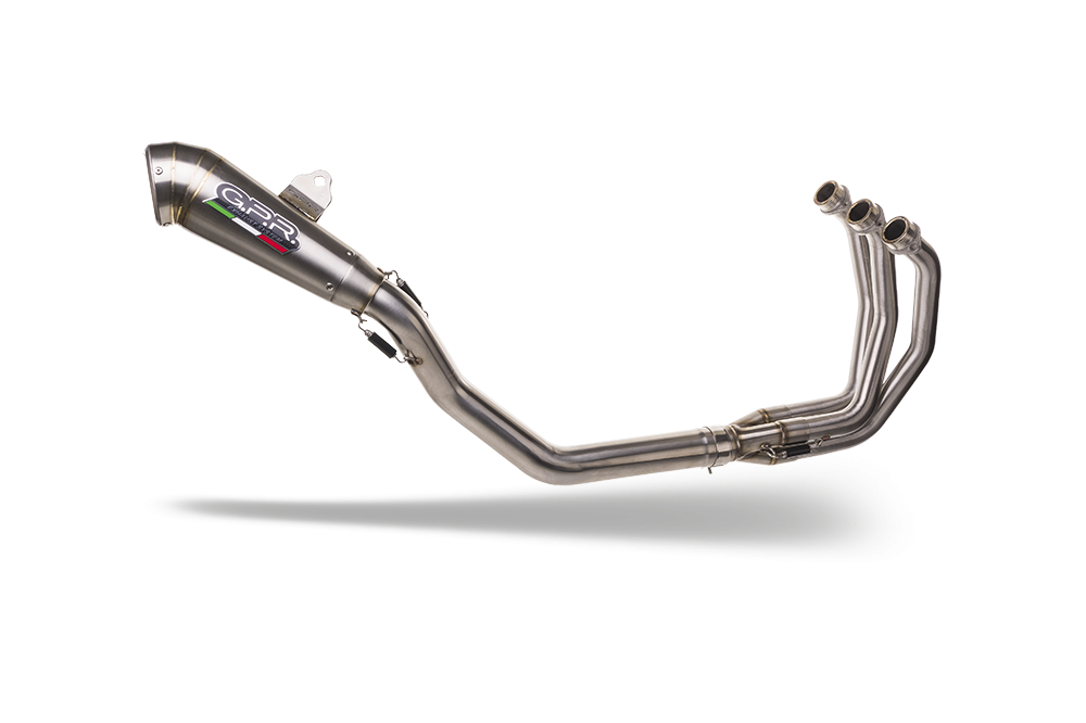 Exhaust compatible with Triumph Daytona 660 2023-2025, Powercone Evo, full system exhaust legal for UK and non-EU countries including removable db killer 
