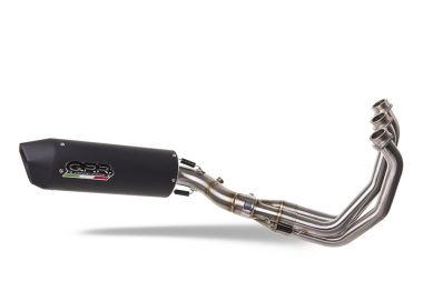 Exhaust compatible with Yamaha Mt-09 2014-2016, Furore Nero, Homologated legal full system exhaust, including removable db killer and catalyst 