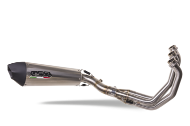 Exhaust compatible with Yamaha Mt-09 2014-2016, Gpe Ann. titanium, Homologated legal full system exhaust, including removable db killer 