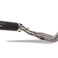 Exhaust compatible with Yamaha XSR900 2022-2024, M3 Black Titanium, full system exhaust legal for UK and non-EU countries including removable db killer 