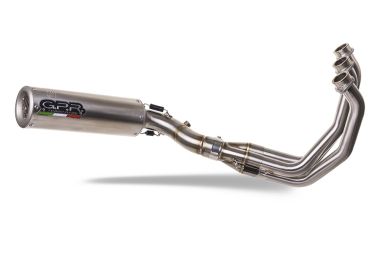 Exhaust compatible with Triumph Tiger Sport 660 2022-2024, M3 Titanium Natural, Homologated legal full system exhaust, including removable db killer and catalyst 