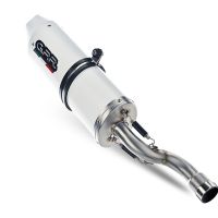 Exhaust compatible with Fantic Motor XEF 125 2025-2026, Albus Ceramic, Racing slip-on exhaust, including link pipe and removable db killer 