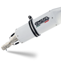 Exhaust compatible with Bmw F 800 R 2009-2014, Albus Ceramic, Homologated legal slip-on exhaust including removable db killer and link pipe 