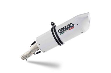 Exhaust compatible with Bmw F 800 R 2015-2016, Albus Ceramic, Homologated legal slip-on exhaust including removable db killer and link pipe 