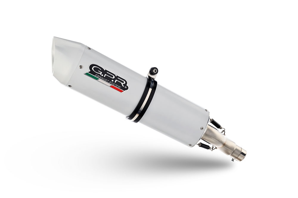 Exhaust compatible with Honda Crf 1000 L Africa Twin 2015-2017, Albus Ceramic, Homologated legal slip-on exhaust including removable db killer and link pipe 