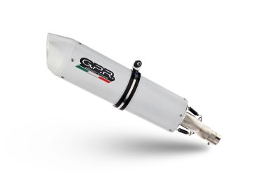 Exhaust compatible with Yamaha Yzf 1000 R1 1998-2001, Albus Ceramic, Homologated legal slip-on exhaust including removable db killer and link pipe 