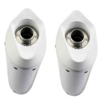 Exhaust compatible with Suzuki Gsx-R 1000 K7 2007-2008, Albus Ceramic, Dual Homologated legal slip-on exhaust including removable db killers and link pipes 