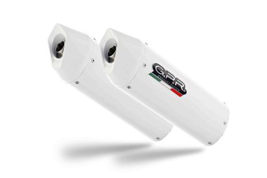 Exhaust compatible with Bmw K 1600 Gt 2010-2016, Albus Ceramic, Dual Homologated legal slip-on exhaust including removable db killers and link pipes 