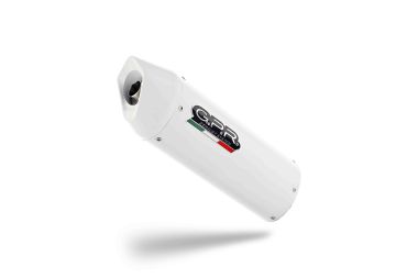 Exhaust compatible with Ducati Multistrada 950 2017-2020, Albus Ceramic, Mid-full system exhaust legal for UK and non-EU markets including removable db killer 