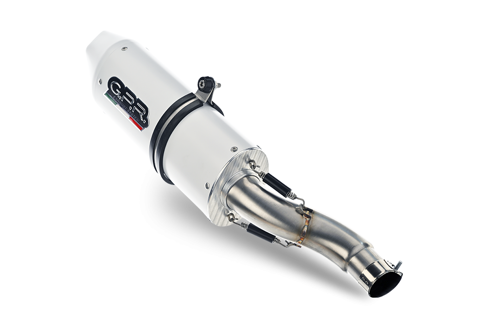 Exhaust compatible with Bmw R 1200 R 2015 Lc 2017-2019, Albus Evo4, Homologated legal slip-on exhaust including removable db killer and link pipe 