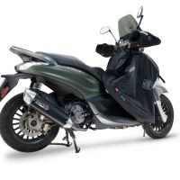 Exhaust compatible with Piaggio Beverly 300 I.E. ABS - S - Police 2016-2020, Furore-X Scooter, Homologated legal full system exhaust, including removable db killer and catalyst 