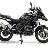 Exhaust compatible with Bmw R 1250 Gs -Adventure 2019-2020, Furore-X Titanio, Homologated legal slip-on exhaust including removable db killer and link pipe 