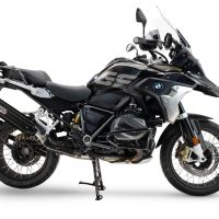 Exhaust compatible with Bmw R 1250 Gs -Adventure 2019-2020, Furore-X Titanio Nero, Homologated legal slip-on exhaust including removable db killer and link pipe 