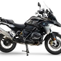 Exhaust compatible with Bmw R 1250 Gs -Adventure 2019-2020, Furore-X Acciaio Inox, Homologated legal slip-on exhaust including removable db killer and link pipe 