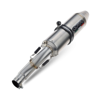 Exhaust compatible with Aeon Cobra 420 2022-2023, Deeptone Atv, Homologated legal slip-on exhaust including removable db killer and link pipe 