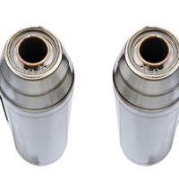 Exhaust compatible with Triumph Scrambler 900 2006-2014, Deeptone Inox, Dual Homologated legal slip-on exhaust including removable db killers and link pipes 