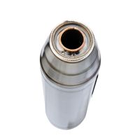 Exhaust compatible with Fantic Motor XEF 125 2025-2026, Deeptone Inox, Slip-on exhaust legal for UK and non-EU markets including link pipe and removable db killer 