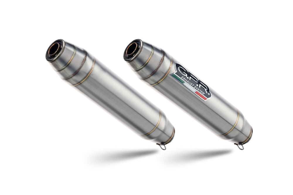 Exhaust compatible with Triumph Scrambler 900 2006-2014, Deeptone Inox, Dual Homologated legal slip-on exhaust including removable db killers and link pipes 