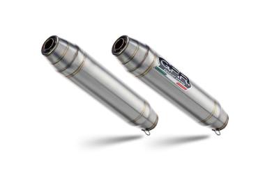 Exhaust compatible with Buell Xb 12 2003-2007, Deeptone Inox, Dual Homologated legal slip-on exhaust including removable db killers and link pipes 