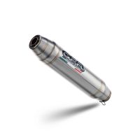 Exhaust compatible with Fantic Motor XEF 125 2025-2026, Deeptone Inox, Slip-on exhaust legal for UK and non-EU markets including link pipe and removable db killer 