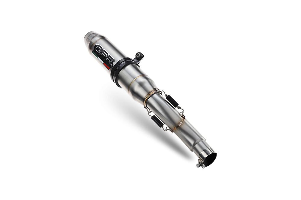 Exhaust compatible with Zontes Zt 310 2021-2024, Deeptone Inox, Homologated legal full system exhaust, including removable db killer and catalyst 