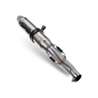 Exhaust compatible with Fantic Motor XEF 125 2025-2026, Deeptone Inox, Slip-on exhaust legal for UK and non-EU markets including link pipe and removable db killer 