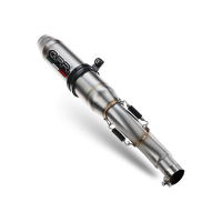 Exhaust compatible with Zontes Zt 310 2021-2024, Deeptone Inox, Homologated legal full system exhaust, including removable db killer and catalyst 