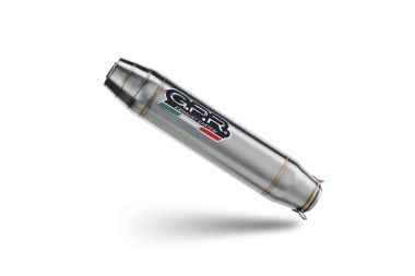 Exhaust compatible with Suzuki Sv 650 A 2016-2020, Deeptone Inox, Homologated legal slip-on exhaust including removable db killer and link pipe 