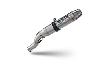 Exhaust compatible with Beta RR 125 Enduro Ac 4t 2005-2009, Deeptone Inox, Homologated legal slip-on exhaust including removable db killer and link pipe 