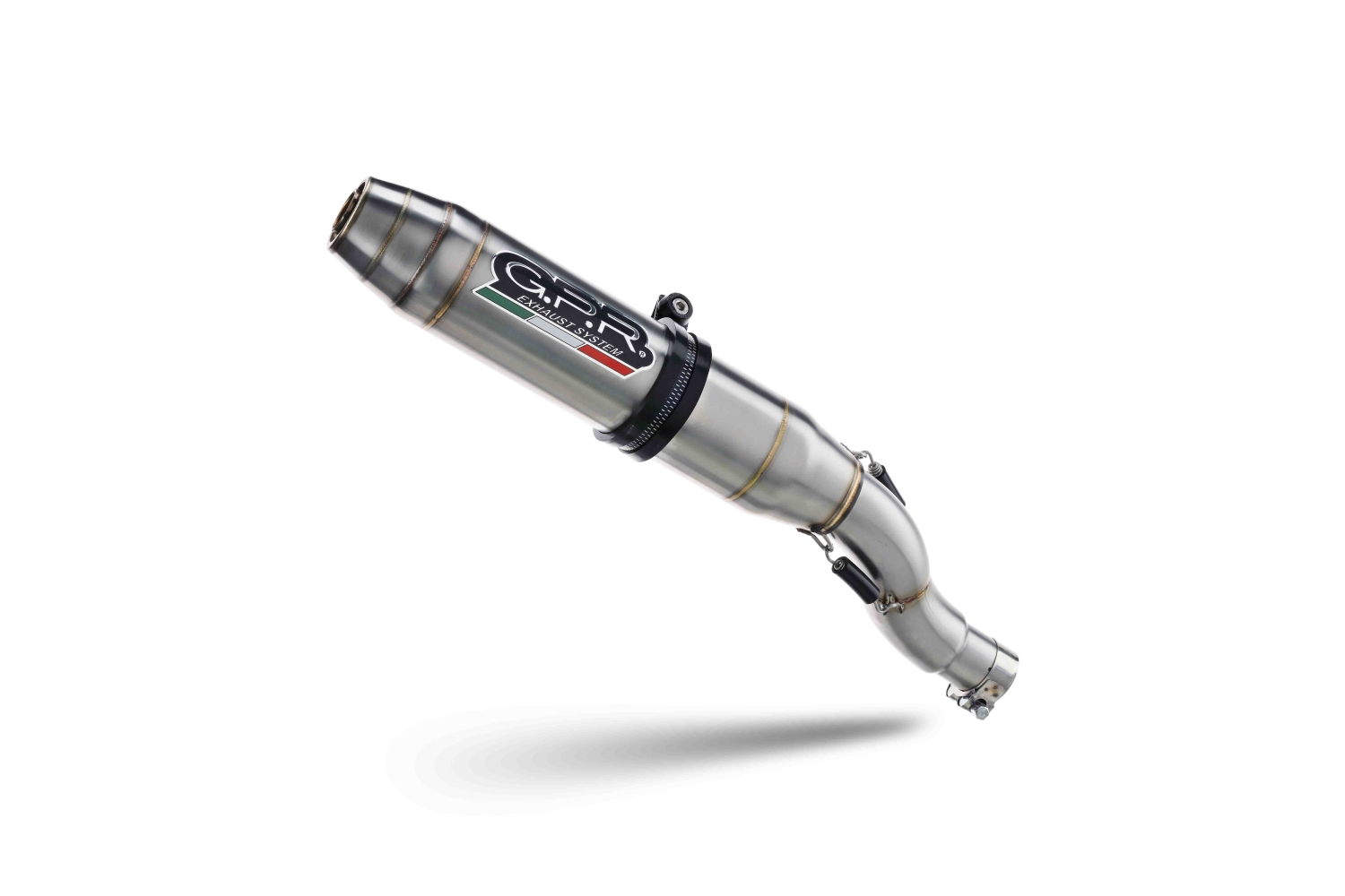 Exhaust compatible with Fantic Motor XEF 125 2025-2026, Deeptone Inox, Slip-on exhaust legal for UK and non-EU markets including link pipe and removable db killer 