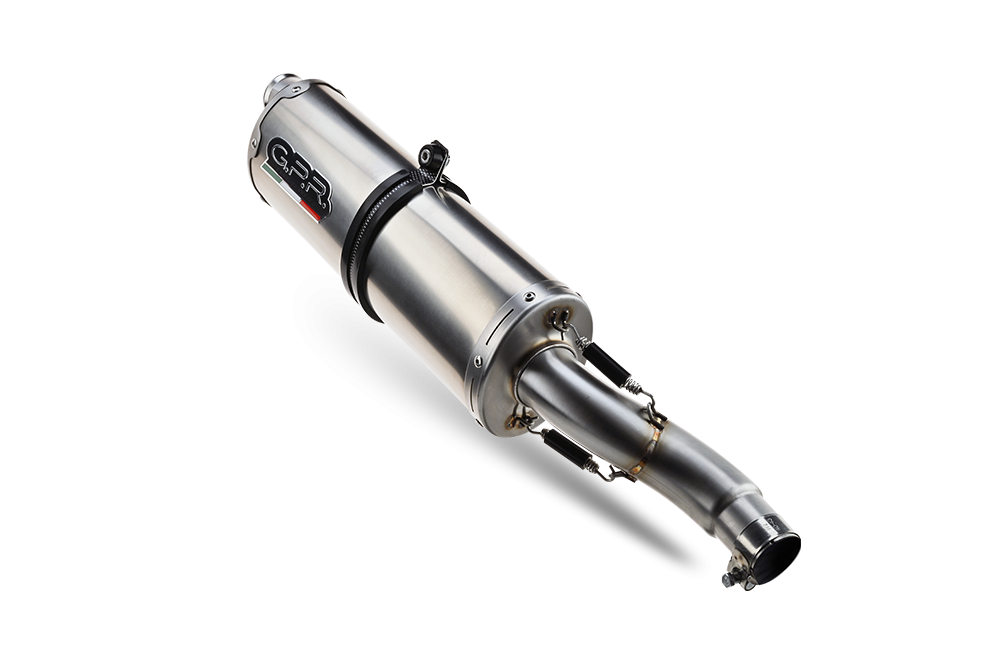 Exhaust compatible with Bmw F 800 Gs 2016-2018, Dual Inox, Homologated legal slip-on exhaust including removable db killer and link pipe 