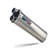 Exhaust compatible with Voge 900DSX 2024-2025, Dual Inox, Homologated legal slip-on exhaust including removable db killer and link pipe 