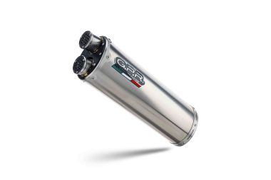 Exhaust compatible with Triumph Tiger 900 GT / Pro / Rally Pro 2024-2025, Dual Inox, Homologated legal slip-on exhaust including removable db killer and link pipe 