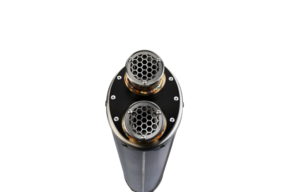 Exhaust compatible with Bmw G 310 Gs 2022-2024, Dual Poppy, Homologated legal full system exhaust, including removable db killer and catalyst 