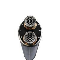 Exhaust compatible with Ktm Lc 8 Adventure 1050 2015-2016, Dual Poppy, Homologated legal slip-on exhaust including removable db killer and link pipe 