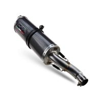 Exhaust compatible with Ktm Lc 8 Adventure 1050 2015-2016, Dual Poppy, Homologated legal slip-on exhaust including removable db killer and link pipe 