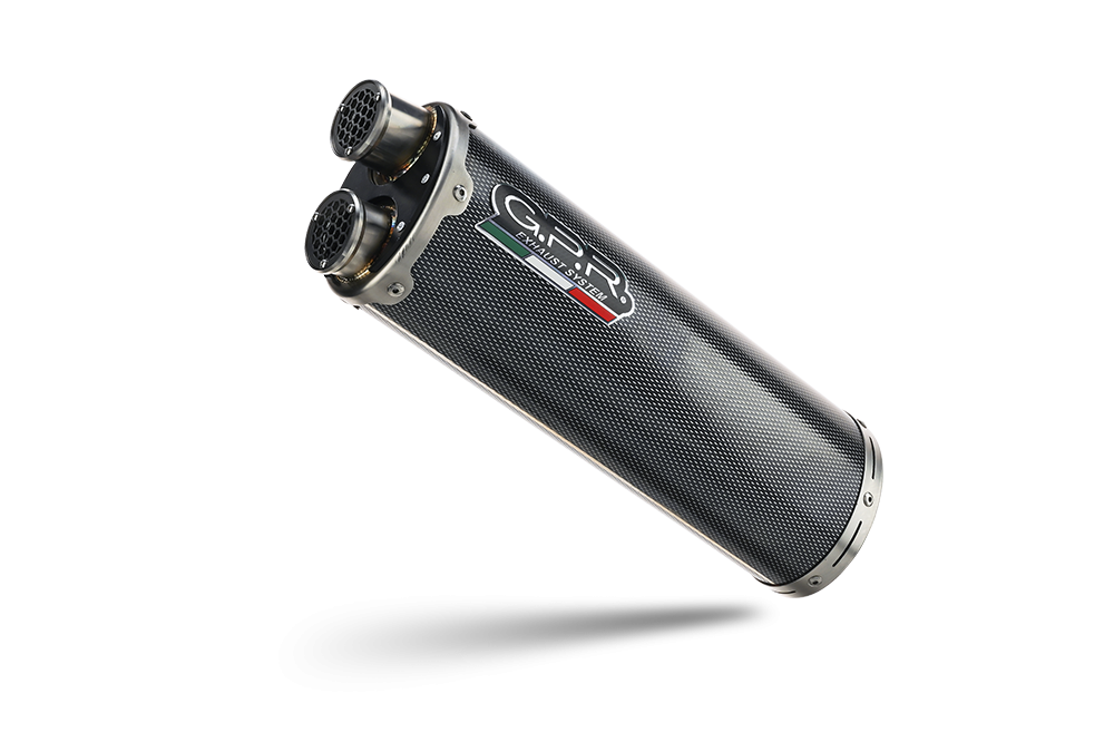 Exhaust compatible with Triumph Tiger 1200 Gt - Rally 2022-2024, Dual Poppy, Homologated legal slip-on exhaust including removable db killer and link pipe 