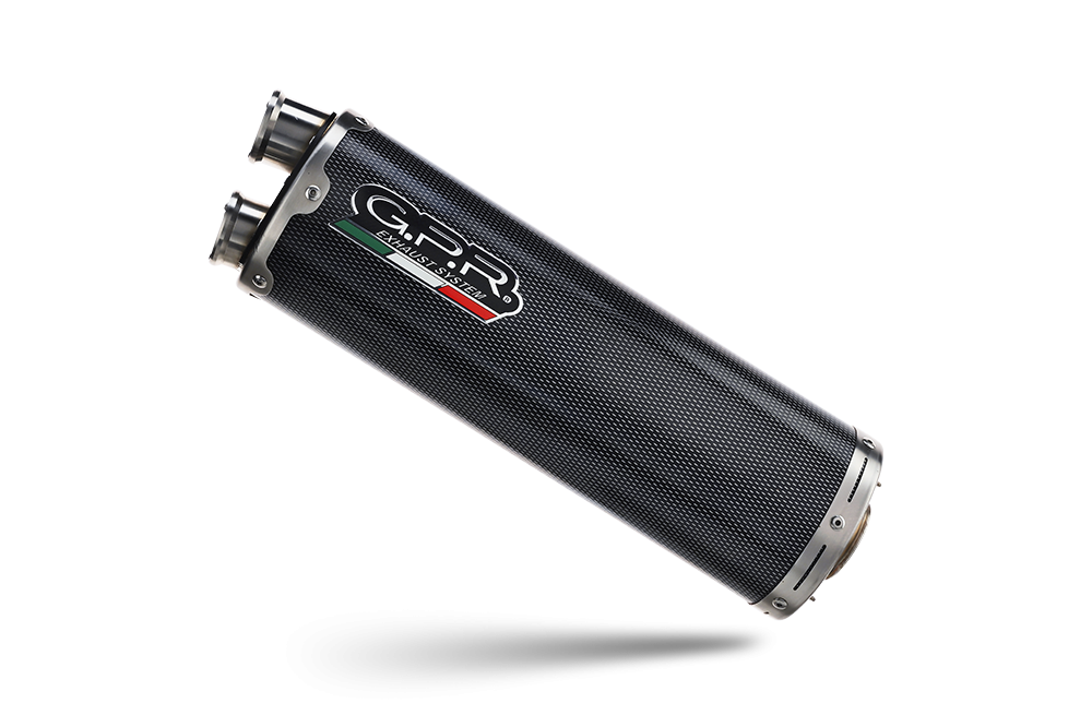 Exhaust compatible with Triumph Tiger 1200 Gt - Rally 2022-2024, Dual Poppy, Homologated legal slip-on exhaust including removable db killer and link pipe 