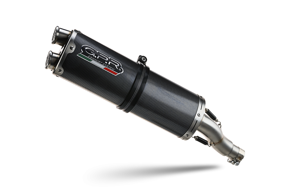 Exhaust compatible with Triumph Tiger 1200 Gt - Rally 2022-2024, Dual Poppy, Homologated legal slip-on exhaust including removable db killer and link pipe 