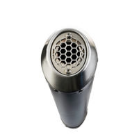 Exhaust compatible with Aprilia Atlantic 300 2010-2014, Evo4 Road, Homologated legal silencer exhaust including removable db killer, and catalyst 