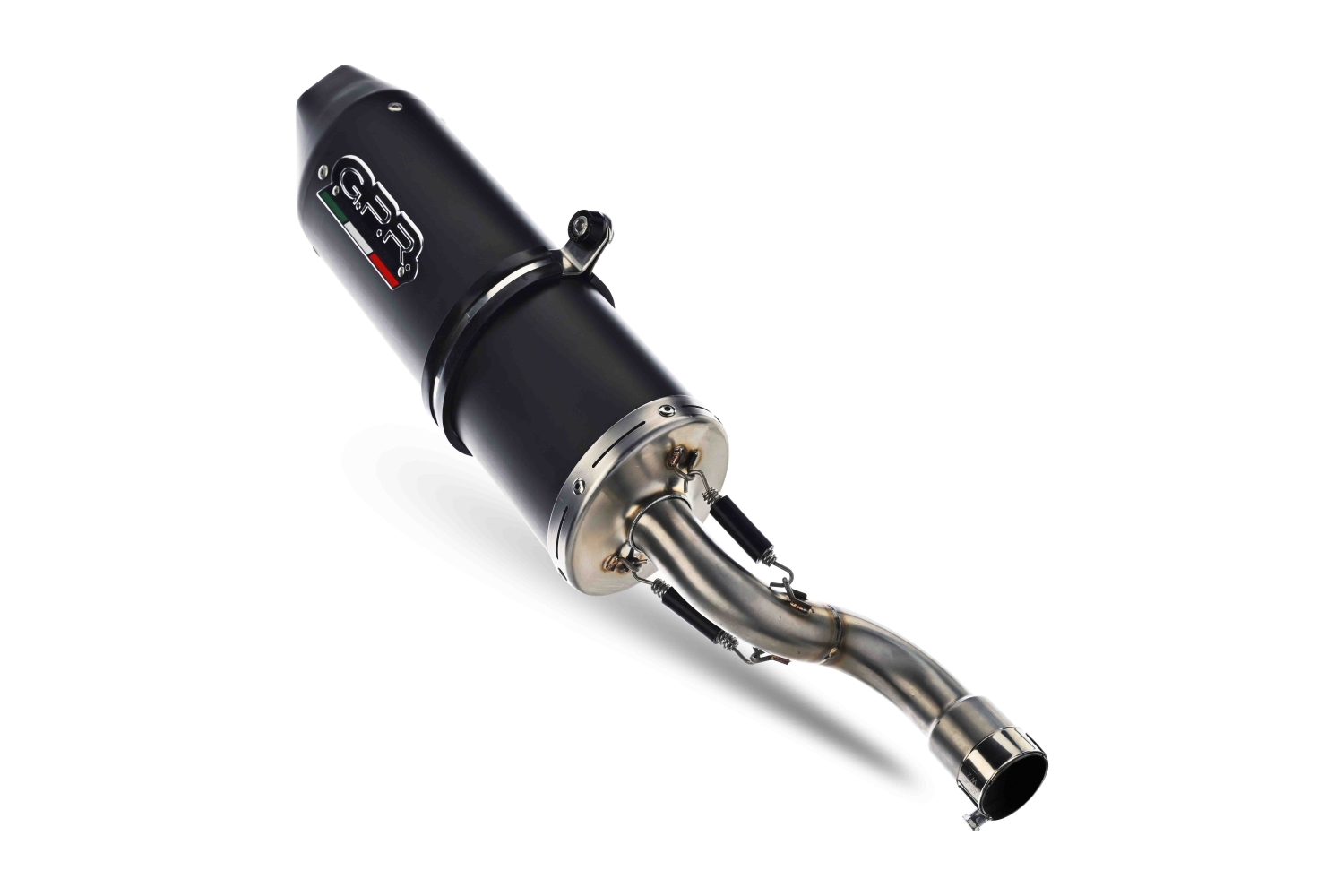 Exhaust compatible with Fantic Motor XEF 125 2025-2026, Furore Evo4 Nero, Homologated legal slip-on exhaust including removable db killer, link pipe and catalyst 