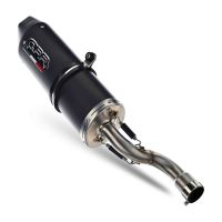 Exhaust compatible with Fantic Motor XEF 125 2025-2026, Furore Evo4 Nero, Homologated legal slip-on exhaust including removable db killer, link pipe and catalyst 