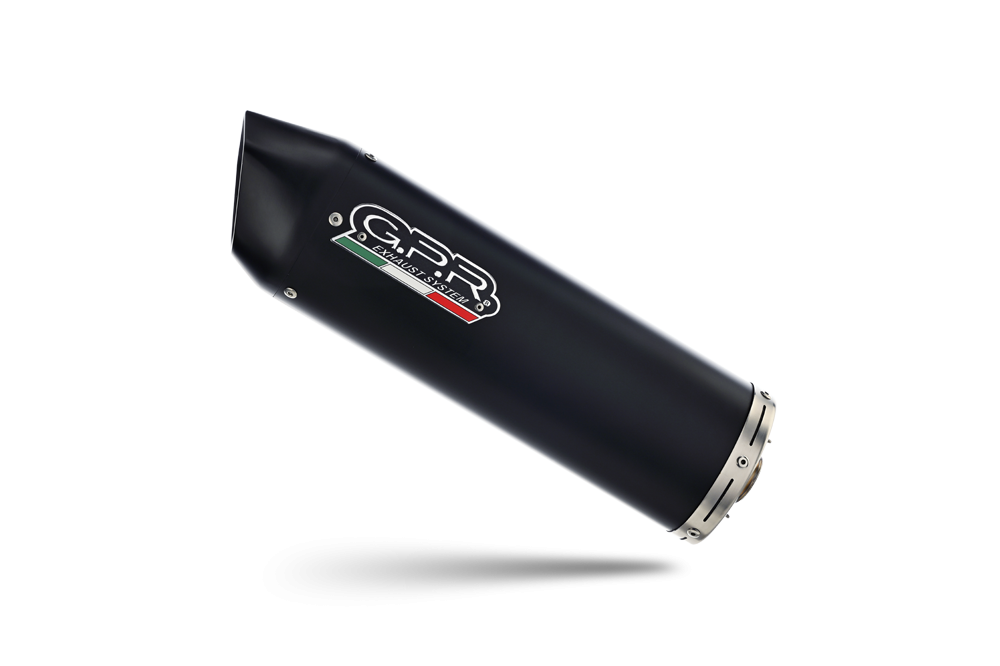 Exhaust compatible with Zontes Gk 125 2022-2024, Furore Nero, full system exhaust legal for UK and non-EU countries including removable db killer 